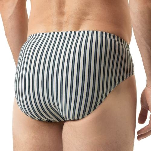 Mey Heren Palm Stripes grau/weiß männer slip