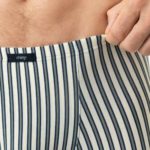 Mey Heren Palm Stripes grau/weiß baumwoll-boxershort