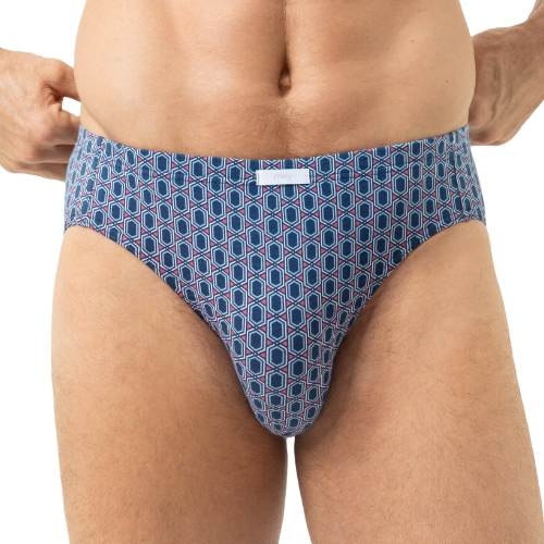 Mey Heren Straight Geo blau männer slip