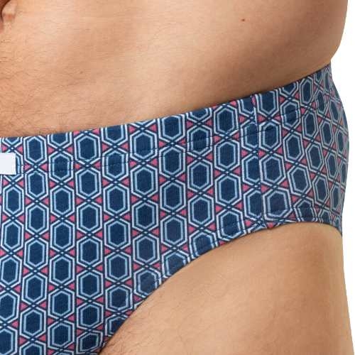 Mey Heren Straight Geo blau männer slip