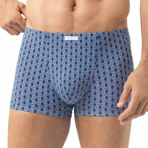 Mey Heren Straight Geo blau baumwoll-boxershort