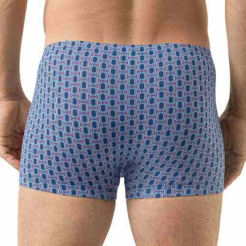 Mey Heren Straight Geo blau baumwoll-boxershort