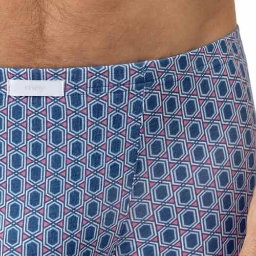 Mey Heren Straight Geo blau baumwoll-boxershort