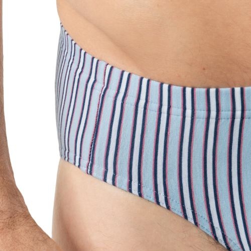 Mey Heren Raspberry Stripes blau männer slip