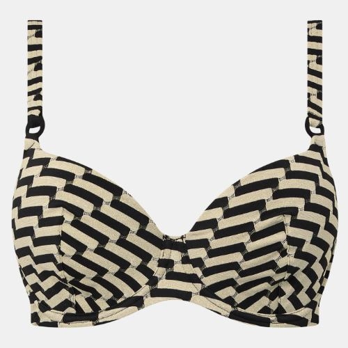 Femilet Badmode Santosa schwarz/gold gemoldefer bikini bh
