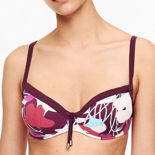 Chantelle Bademode Flowers violett gemoldefer bikini bh