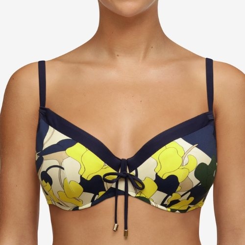 Chantelle Bademode Flowers blau gemoldefer bikini bh