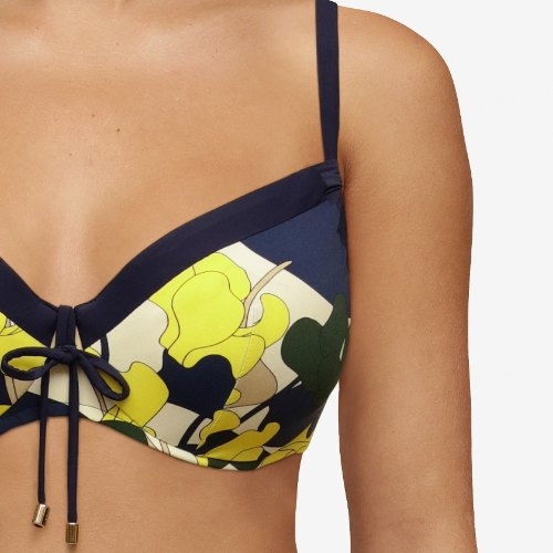 Chantelle Bademode Flowers blau gemoldefer bikini bh