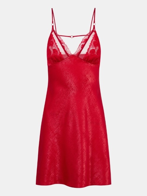Chantelle Day to Night scarlet red slipdress
