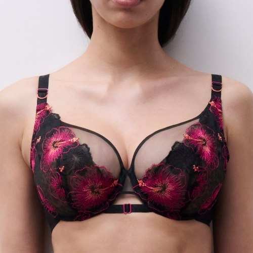 Chantelle Pulp Daydream schwarz/rot nicht geformter bh