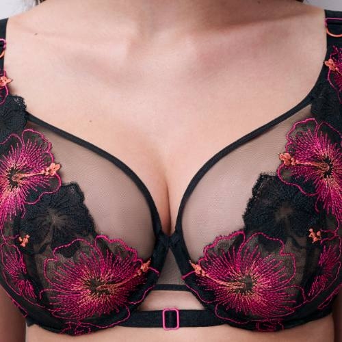 Chantelle Pulp Daydream schwarz/rot nicht geformter bh