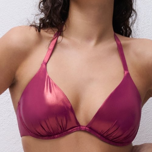 Chantelle Pulp Metallic violett unwattierter bikini bh