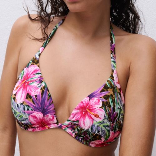 Chantelle Bademode Easy Pop pink/print unwattierter bikini bh