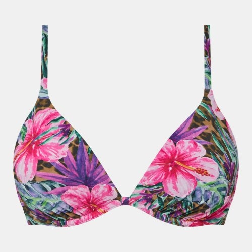 Chantelle Bademode Easy Pop pink/print unwattierter bikini bh
