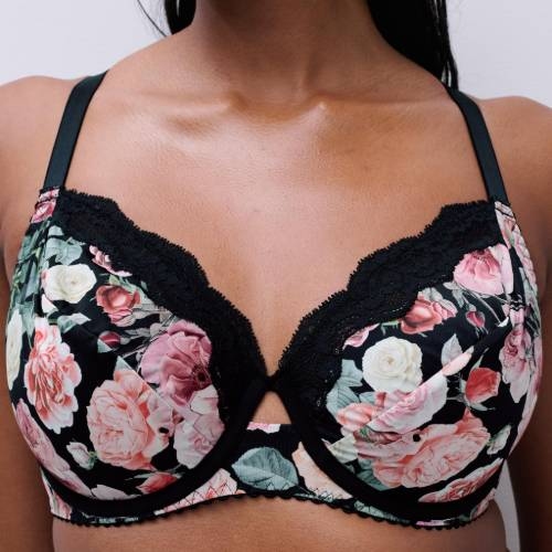 Chantelle Gloss schwarz/print nicht geformter bh