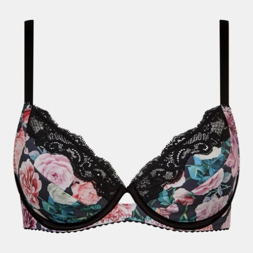 Chantelle Gloss schwarz/print nicht geformter bh