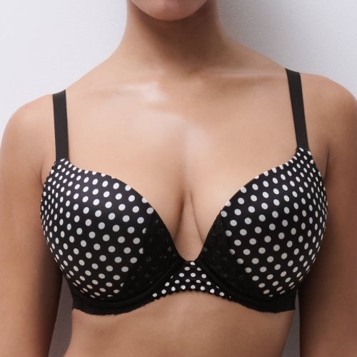 Chantelle Gloss schwarz/weiß push up bh