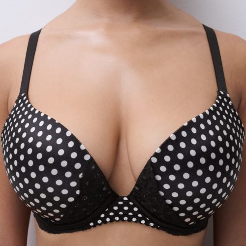 Chantelle Gloss schwarz/weiß push up bh