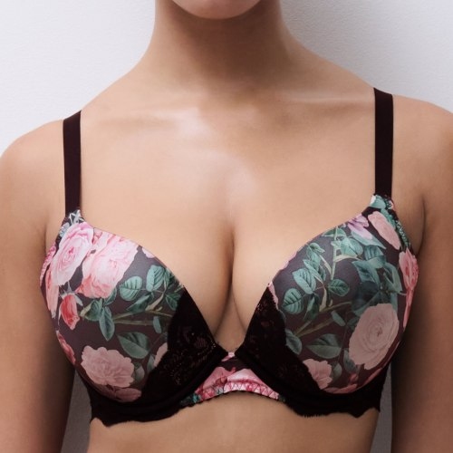 Chantelle Gloss schwarz/print push up bh