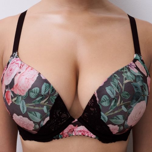 Chantelle Gloss schwarz/print push up bh