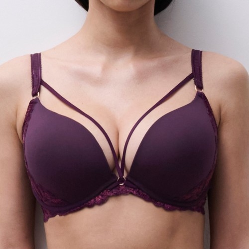 Chantelle Illusion aubergine push up bh
