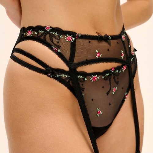Freya Tilly noir strumpfhalter