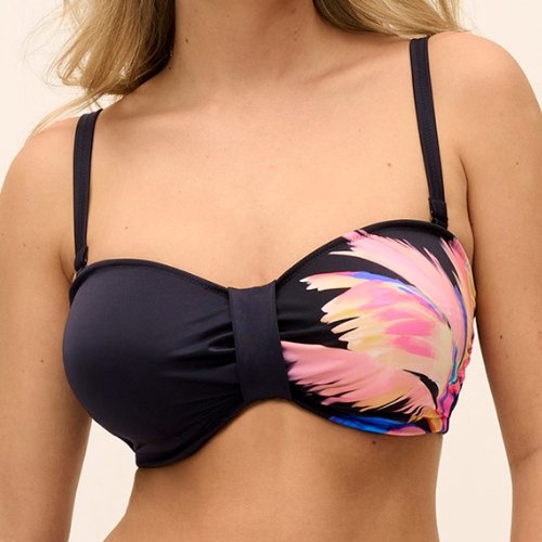 Fantasie schwimmen Waikiki Beach electric black gemoldefer bikini bh
