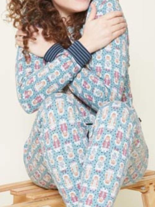 Charlie Choe Cold Days blau pyjamahose