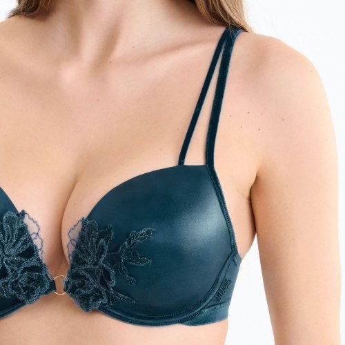 Lisca Velvet Luxe blau push up bh