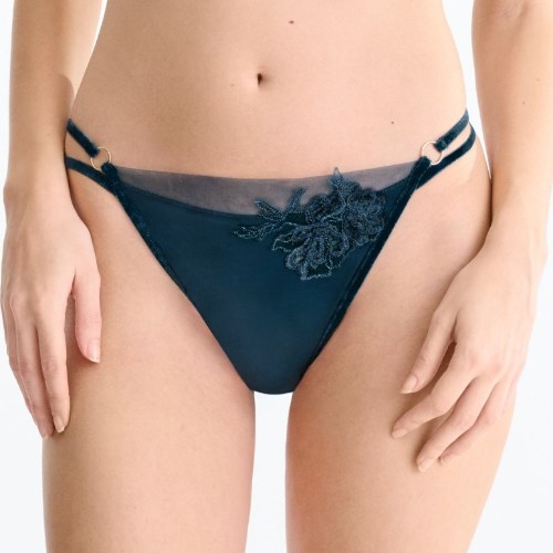 Lisca Velvet Luxe blau string