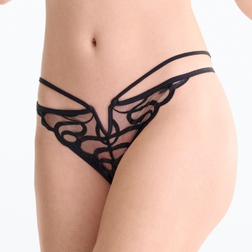 Lisca Shiny Secret schwarz string