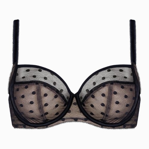 Lisca Retro Dots schwarz nicht geformter bh
