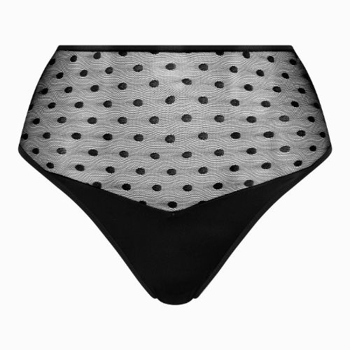 Lisca Retro Dots schwarz hoher slip