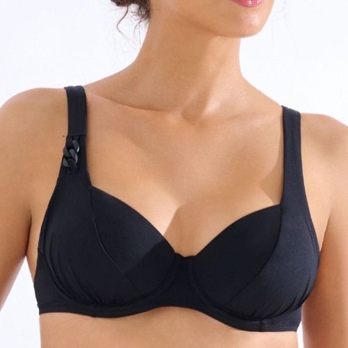 Lisca Bademode Palma schwarz unwattierter bikini bh