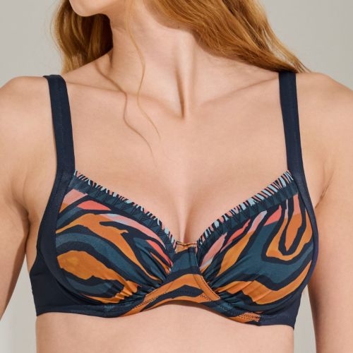 Lisca Bademode Tanzania blau unwattierter bikini bh