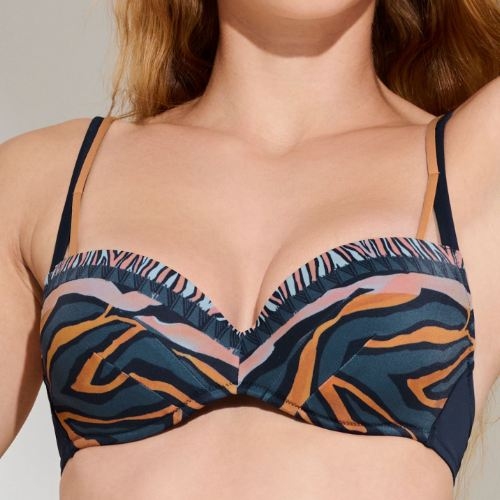 Lisca Bademode Tanzania blau unwattierter bikini bh