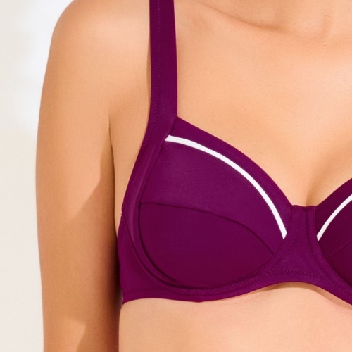Lisca Bademode Uvita weinrot unwattierter bikini bh