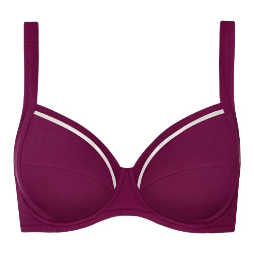 Lisca Bademode Uvita weinrot unwattierter bikini bh