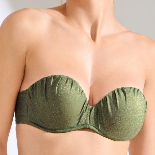 Lisca Bademode Imperia olivgrün gemoldefer bikini bh