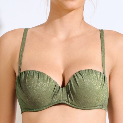 Lisca Bademode Imperia olivgrün gemoldefer bikini bh