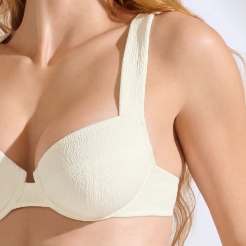 Lisca Bademode Malaga cremefarbig unwattierter bikini bh