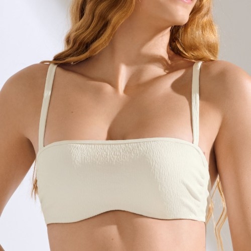 Lisca Bademode Malaga cremefarbig unwattierter bikini bh