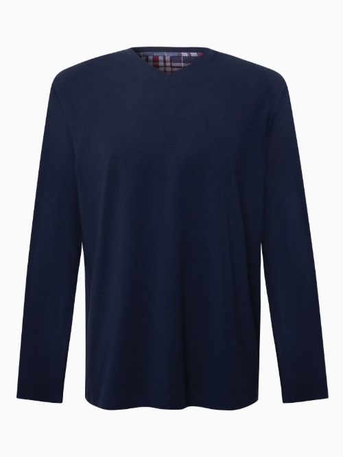 Lisca Heren Cosy Nights blue depth schlafshirt