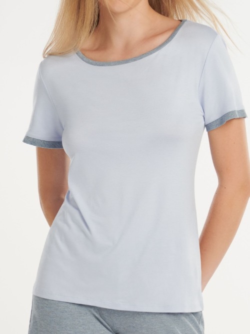 Lisca Nachtmode Laura eis blau schlafshirt