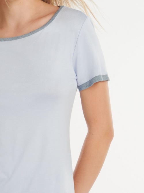 Lisca Nachtmode Laura eis blau schlafshirt