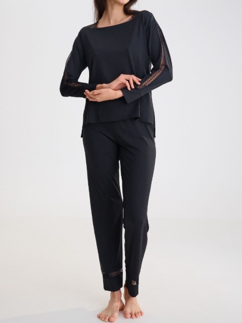 Lisca Nachtmode Adventure schwarz pyjama