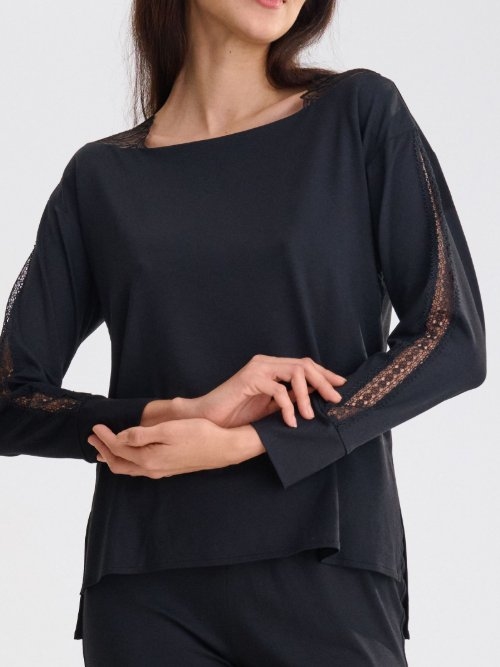 Lisca Nachtmode Adventure schwarz pyjama