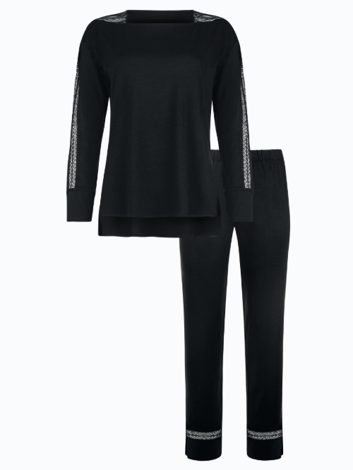 Lisca Nachtmode Adventure schwarz pyjama
