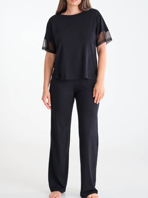 Lisca Nachtmode Sia schwarz pyjama