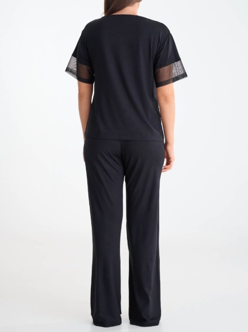 Lisca Nachtmode Sia schwarz pyjama
